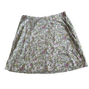 Liz Claiborne Floral Skirt Womens Sz‎ 24W Multicolor A-Line Bohemian Cottagecore